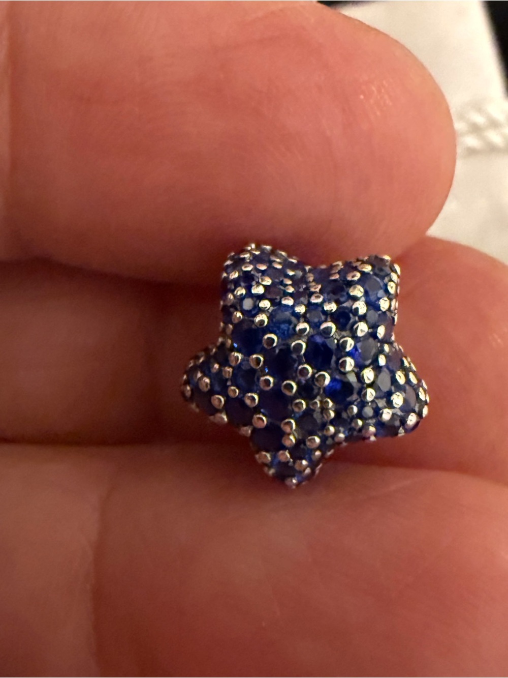 Pandora Navy Blue Star Pavé Charm